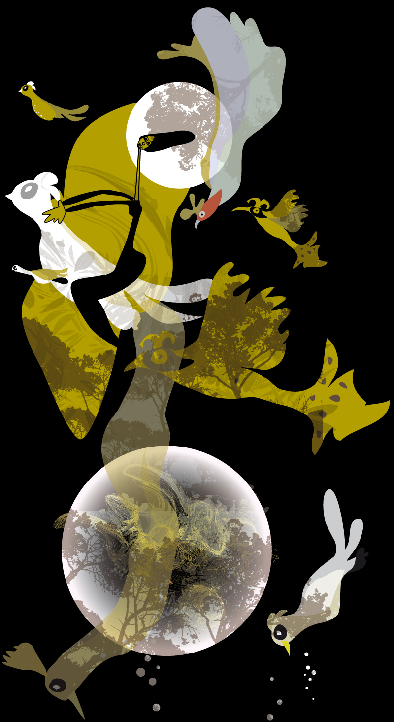 BIrds in the sky, illustrated by Montse Noguera